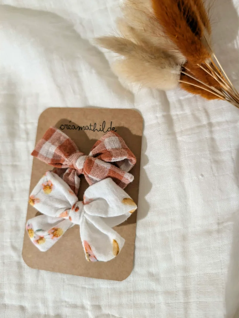 Barrettes noeud | Vichy