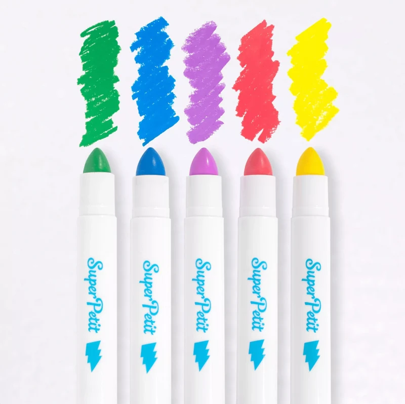 5 crayons de cire lavables