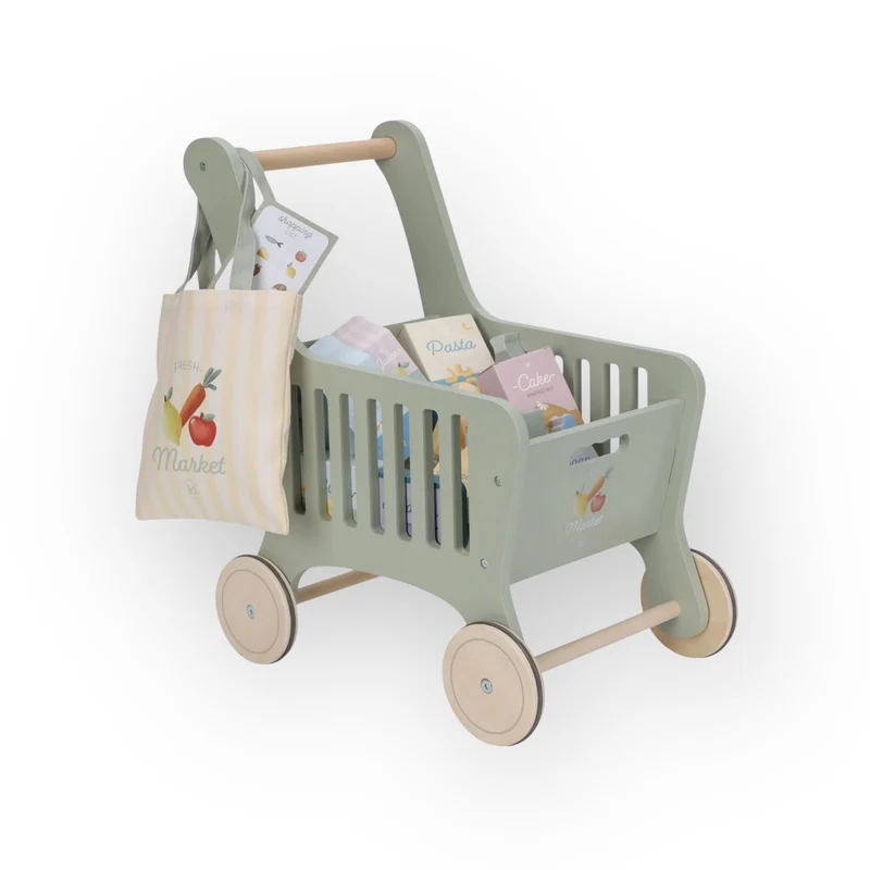 Caddie de courses en bois