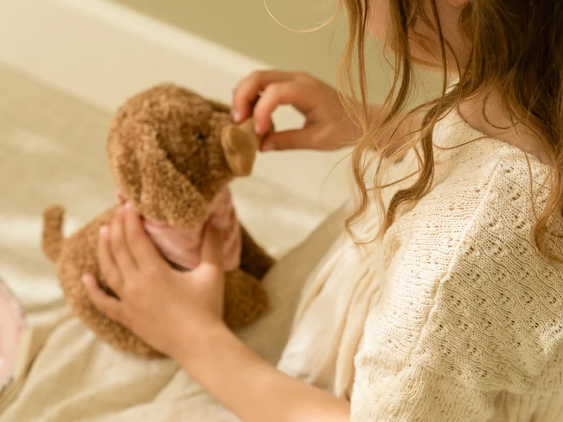 Peluche avec sac de transport | Jackie