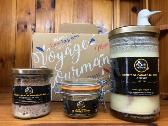 Foie gras, confit et rillettes pour 2