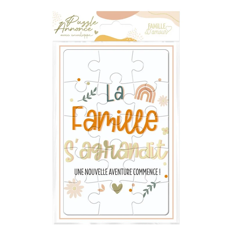 Puzzle à assembler "La famille s'agrandit, une nouvelle aventure commence"