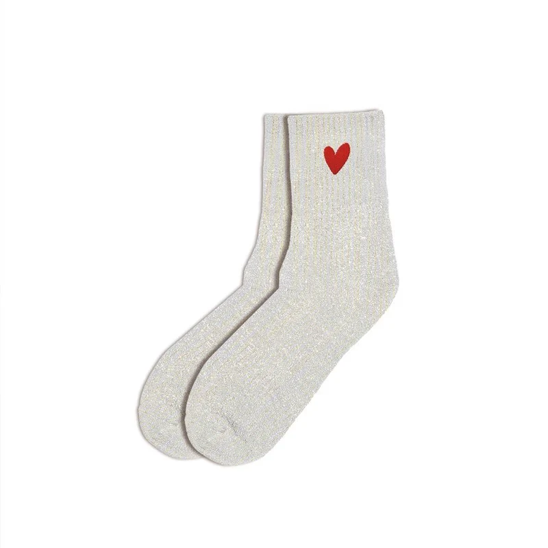 Chaussettes Paillettes Coeur / Taille unique : 36-42