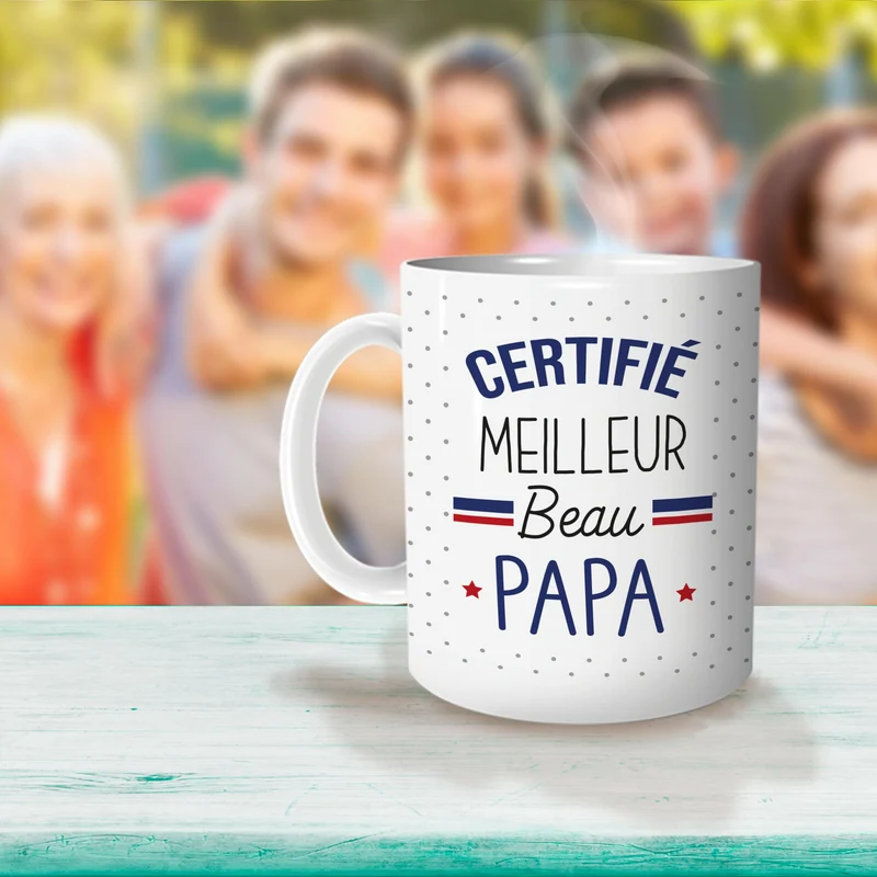 Mug "Certifié Meilleur Beau Papa"