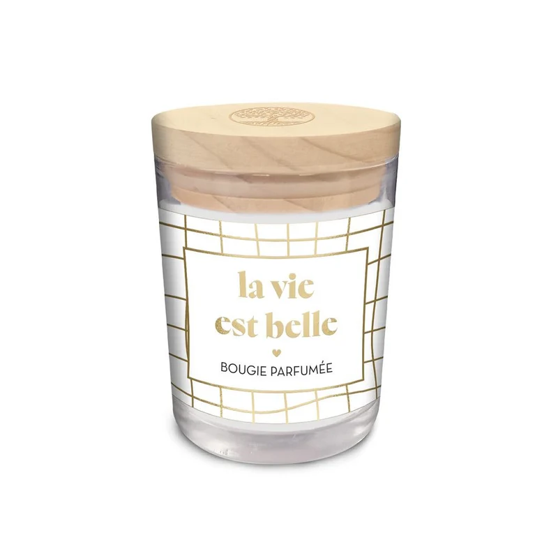 Bougie "La vie est belle"