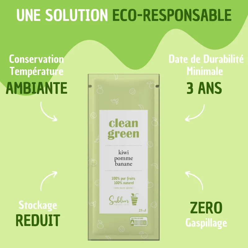 Sachet de smoothie prêt à consommer