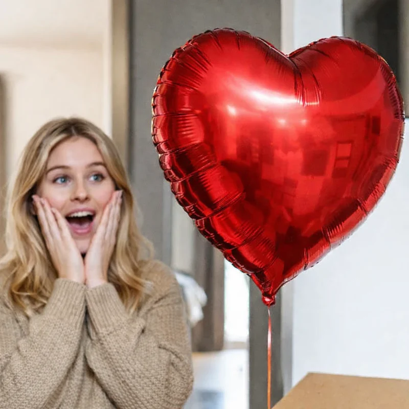 Ballon hélium coeur rouge