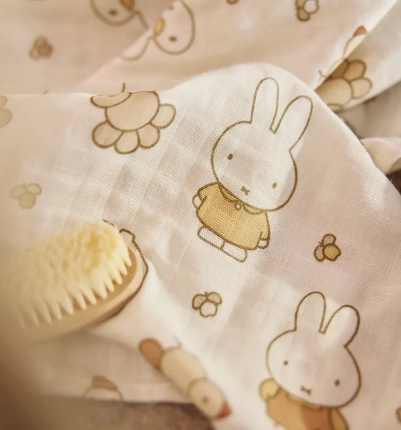 Langes gaze de coton | 115cm | Miffy Family Farm