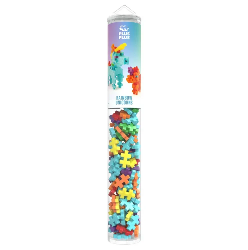 Plus plus | Tube Licorne arc-en-ciel 100 pièces