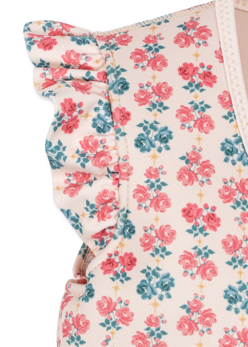 Gilet de flottaison | Fleurs rose & bleu