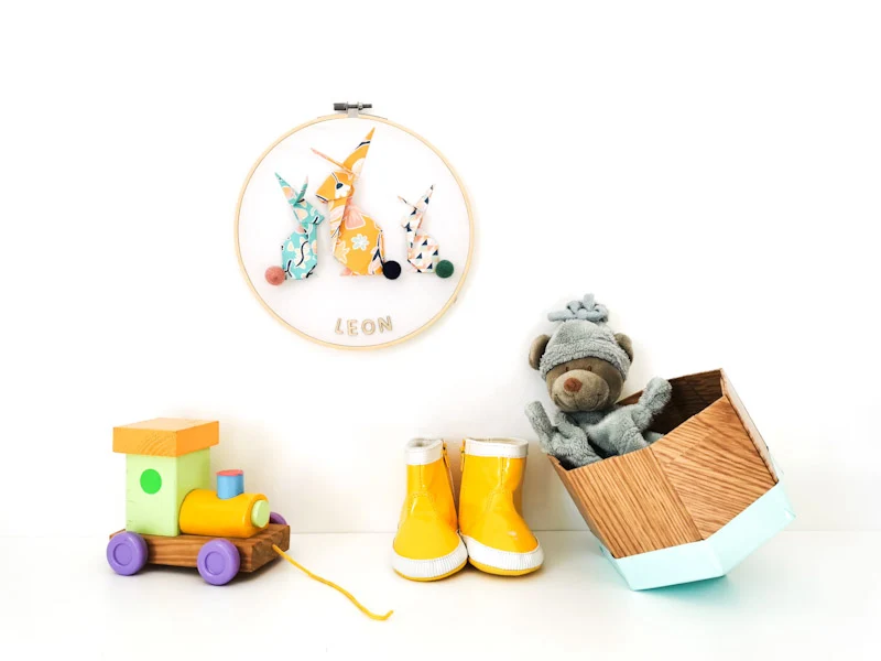 Tambour décoratif pour bébé personnalisable avec le prénom