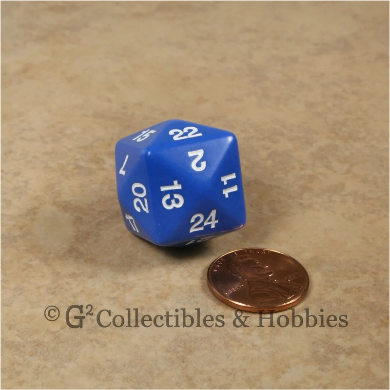 D24 Opaque Blue with White Numbers