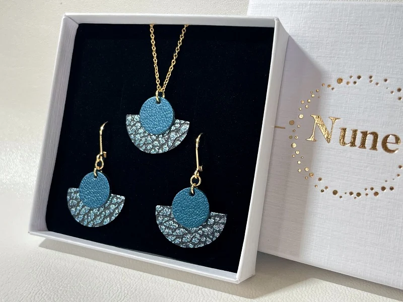 Parure collier et boucles d'oreilles Elyséa