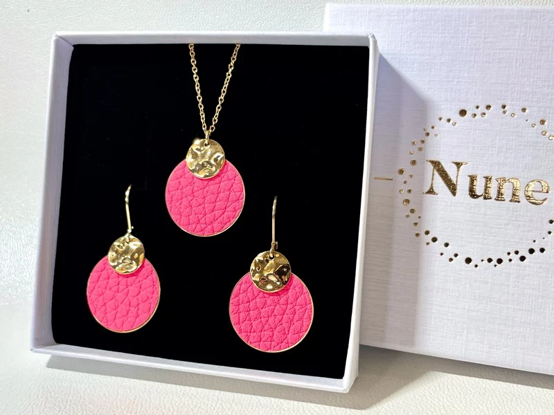 Parure collier et boucles d'oreilles Satellite