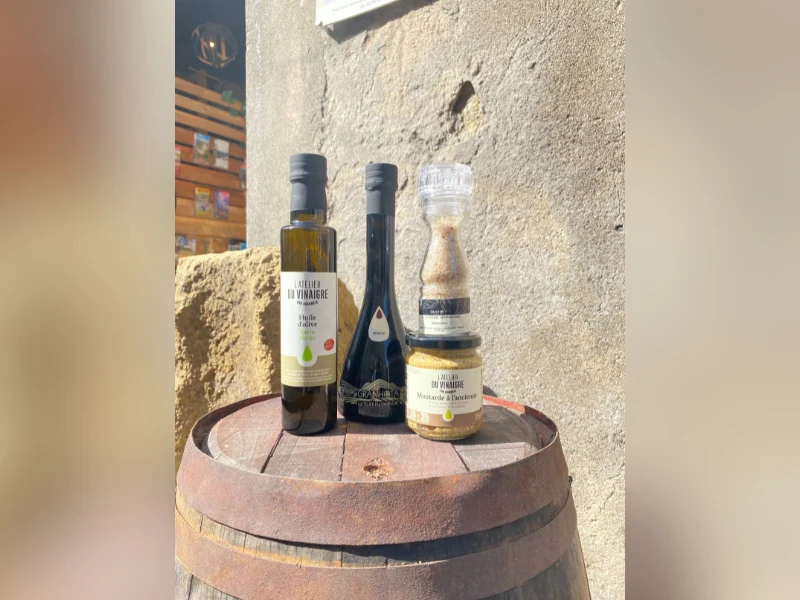 Box vinaigrette : huile d'Olive, Vinaigre et Moutarde
