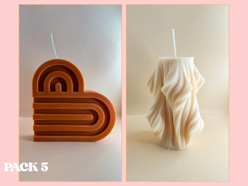 Duo de Bougies Décoratives Parfumées