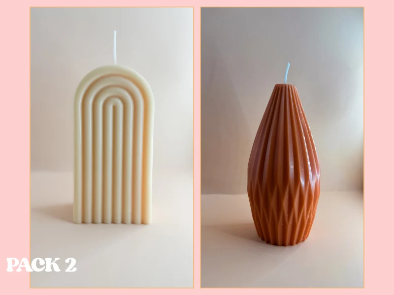 Duo de Bougies Décoratives Parfumées