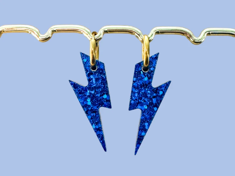 Boucles d'oreilles Eclairs Pailletées