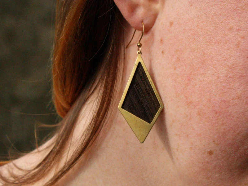 Boucles d'oreilles Sierra losange