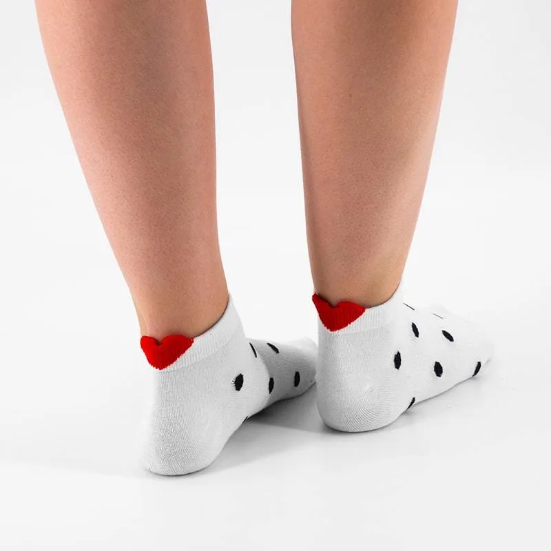 1 paire de socquettes coup de cœur - taille unique du 35 au 41