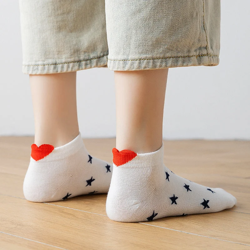 1 paire de socquettes coup de cœur - taille unique du 35 au 41