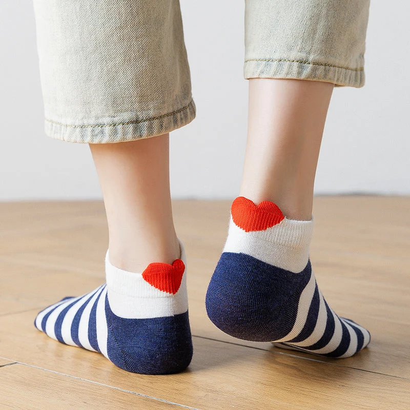 1 paire de socquettes coup de cœur - taille unique du 35 au 41