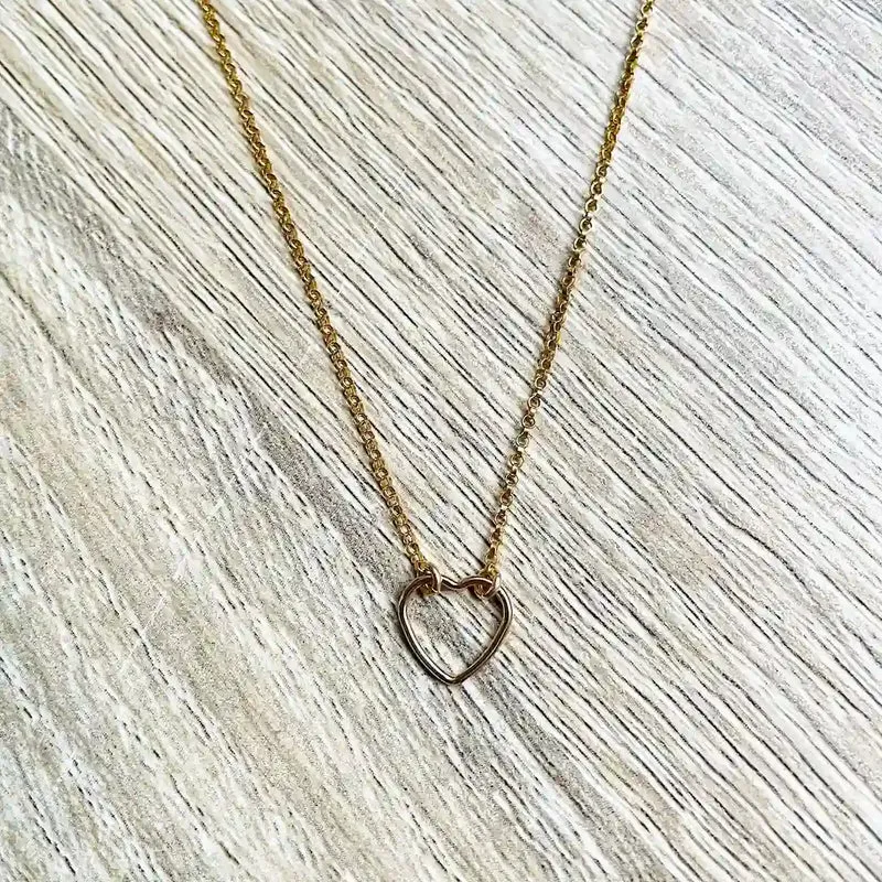 Collier plaqué or - Mon cœur