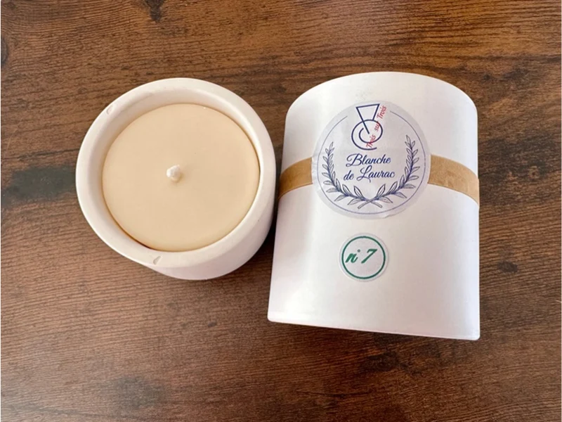 DEUX BOUGIES BLANCHES DE LAURAC AUX HUILES ESSENTIELLES