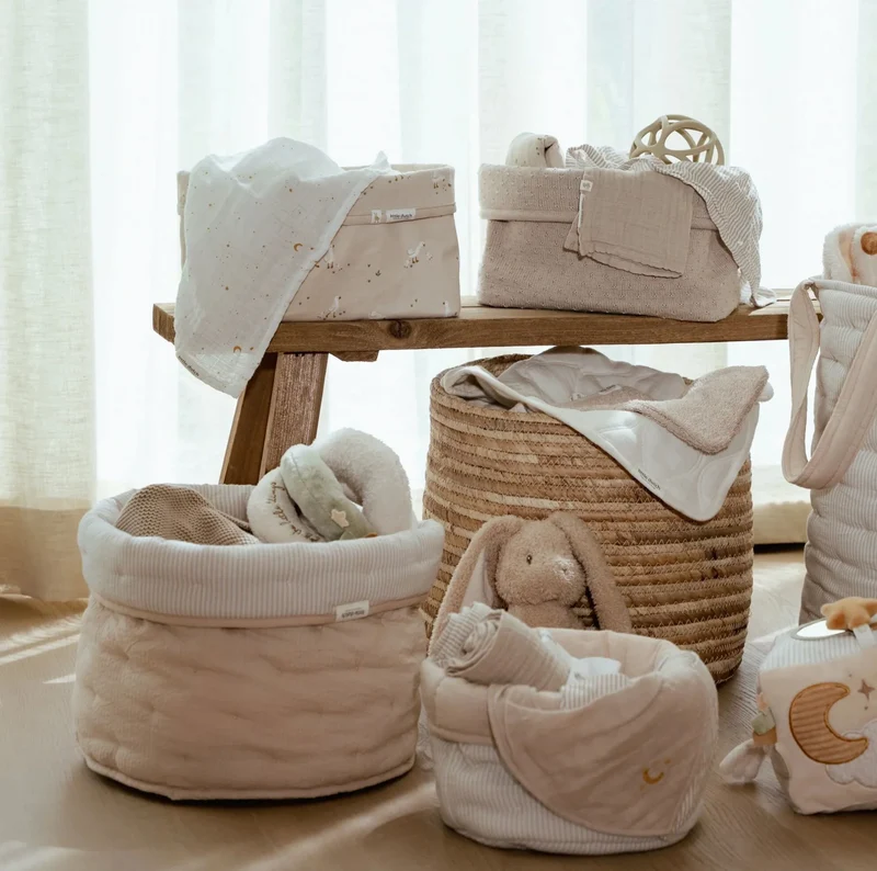 Grand panier de rangement | Pure soft beige
