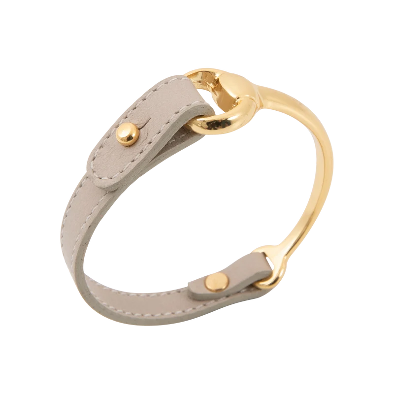 Bracelet en cuir Auby fermoir doré