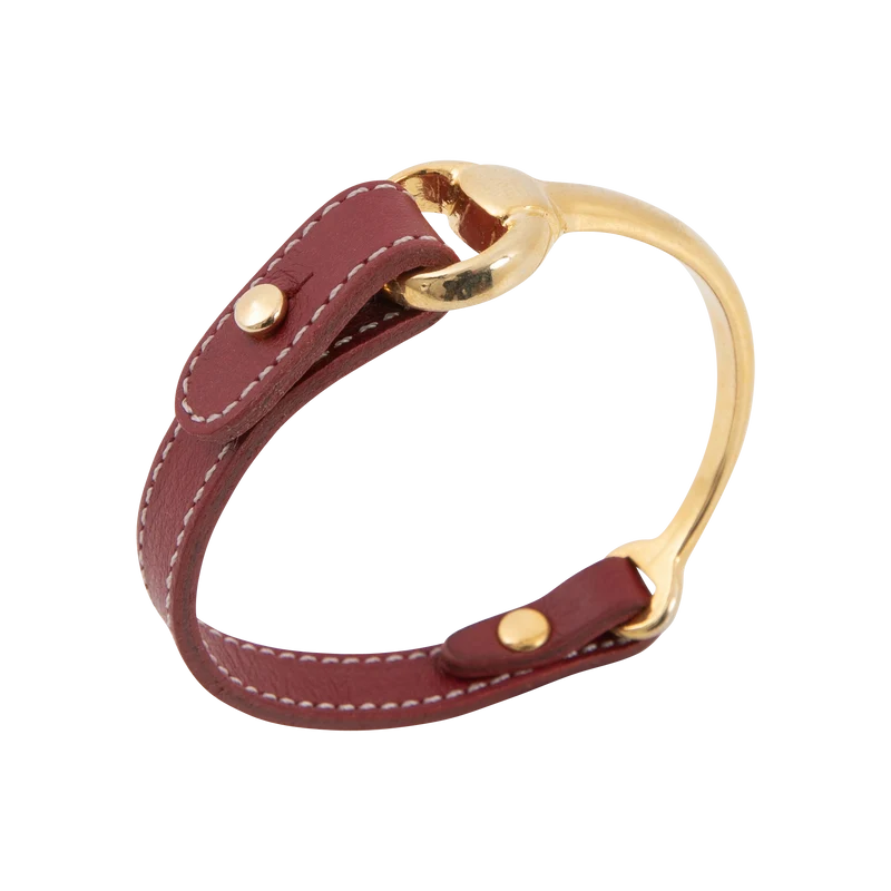 Bracelet en cuir Auby fermoir doré