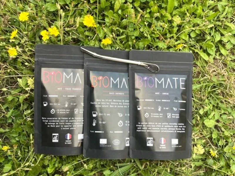 COFFRET ÉVASION FRUITÉE MATÉ BIO + PAILLE FILTRANTE OFFERTE (3 SACHETS DE 100G)