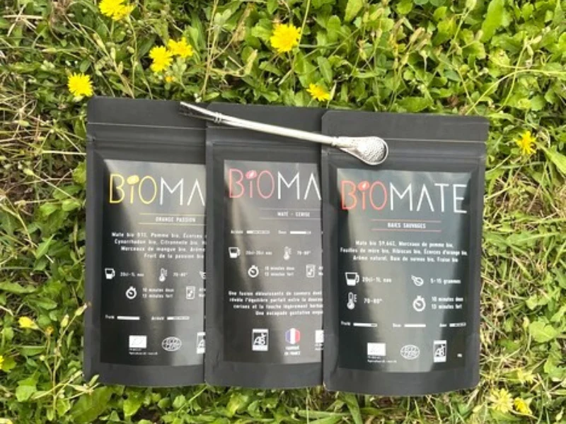 COFFRET ÉVASION FRUITÉE MATÉ BIO + PAILLE FILTRANTE OFFERTE (3 SACHETS DE 100G)