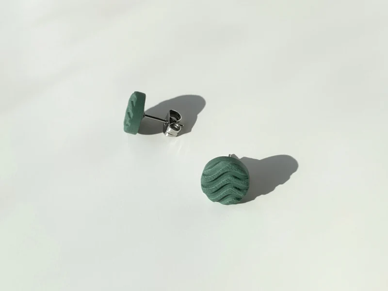 Boucles d'oreilles puces motif vagues