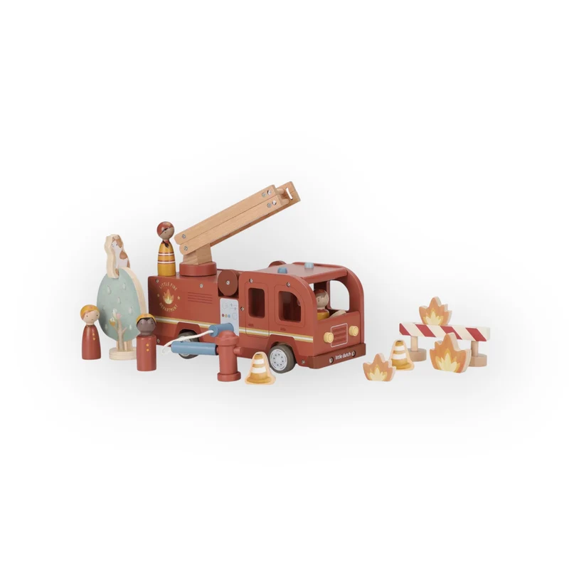 Véhicules | Camion de pompier en bois