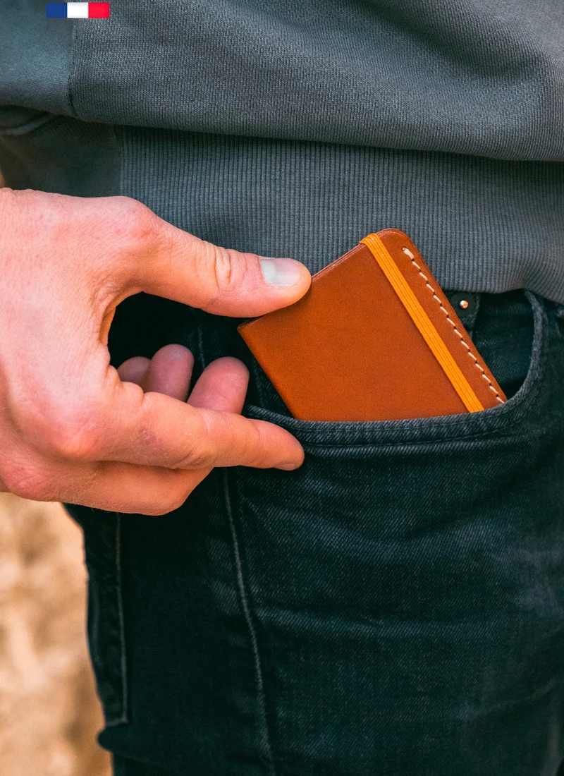 Portefeuille en cuir véritable