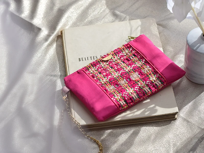 Pochette et broche coeur