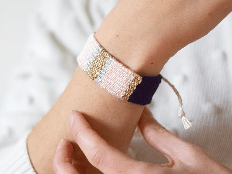 Bracelet artisanal tissé main