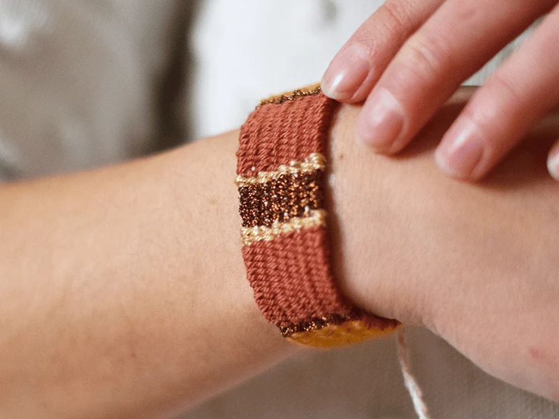 Bracelet artisanal tissé main