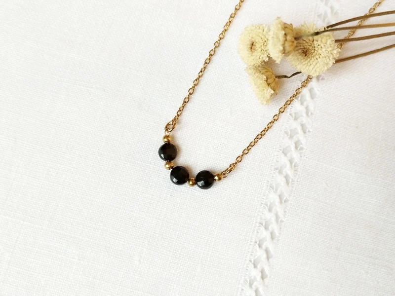 Collier Trio doré à l'or fin