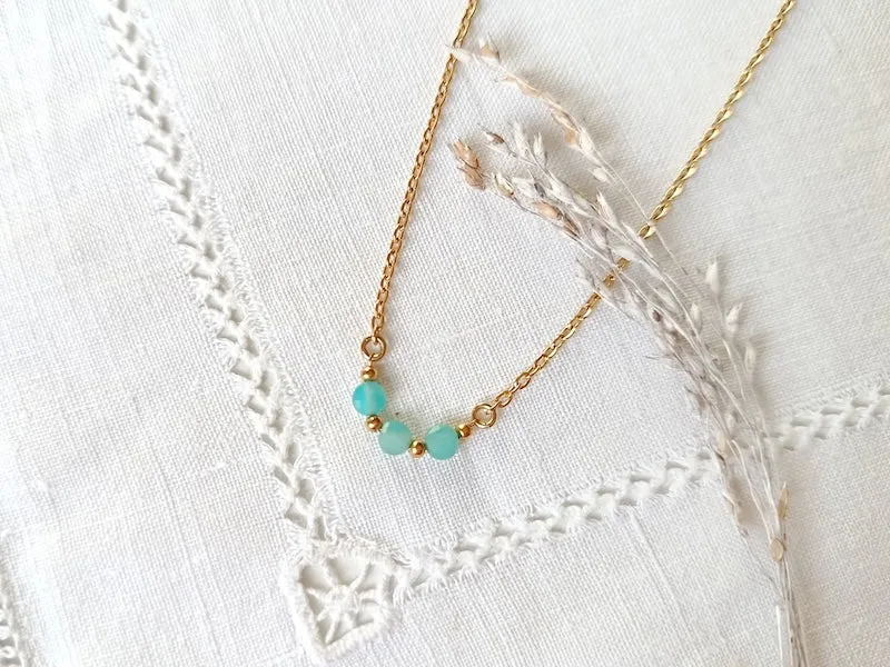 Collier Trio doré à l'or fin