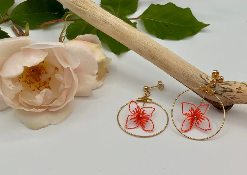1 paire de boucle d'oreille créoles