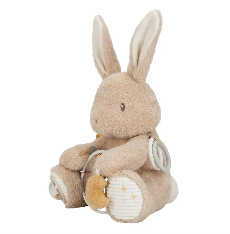 Peluche d'activités Lapin | Newborn Neutrals