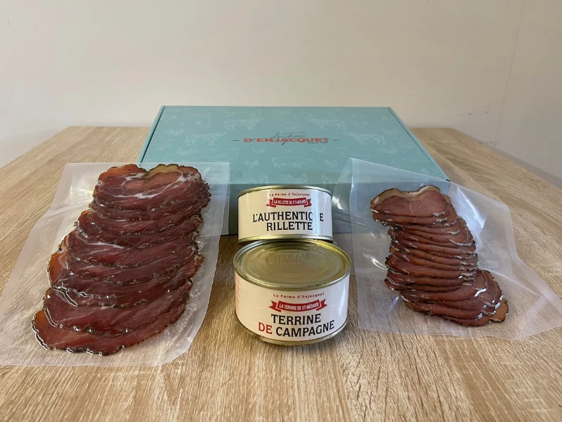Coffret Apéro Charcuterie : Coppa, Lomo et Rilletes