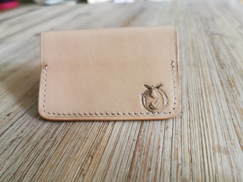 Etui en cuir pour 2 cartes CB