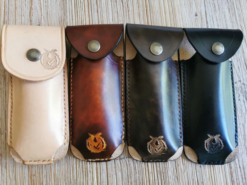 Etui à couteau en cuir véritable