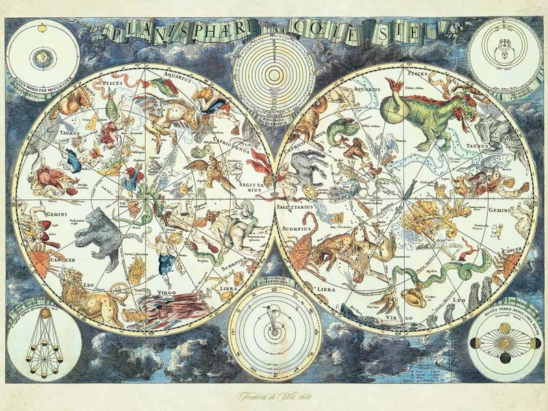 Puzzle - 1500p : Mappemonde Des Animaux Fantastique