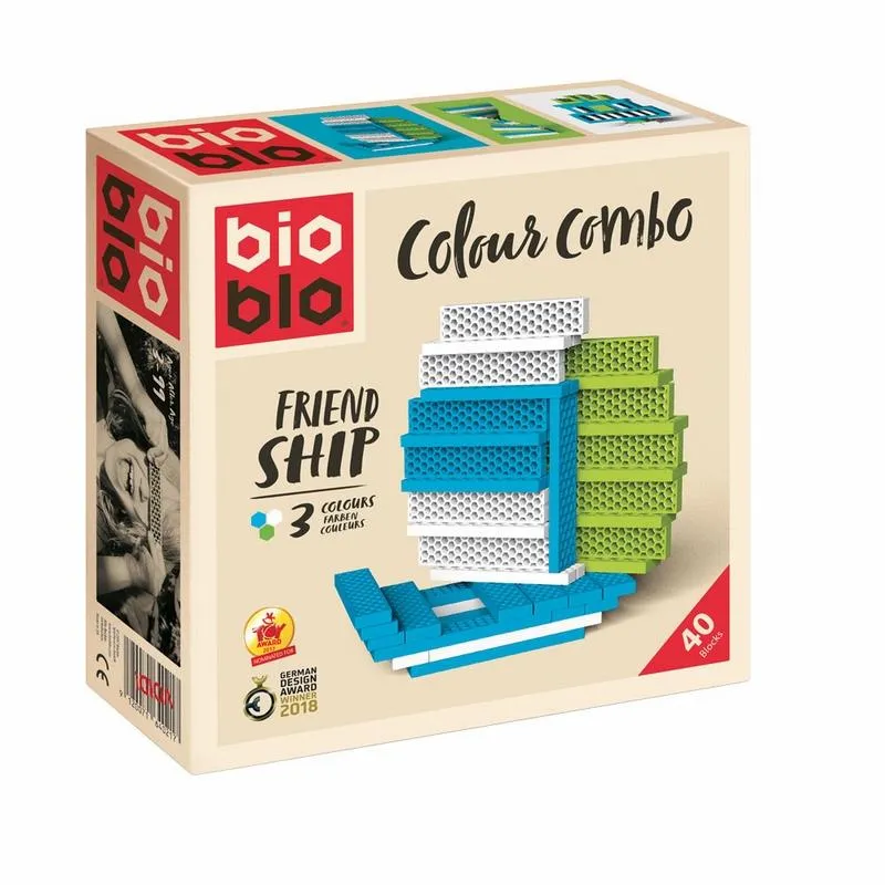 Mini Box Blanc Vert Bleu 40 Briques