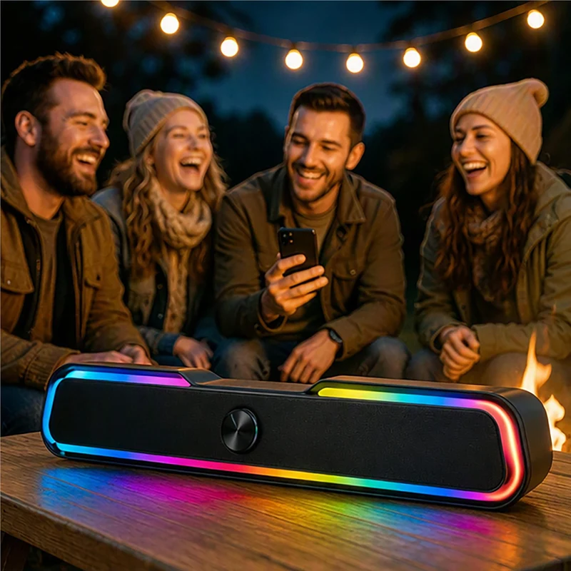 Gtek 2 Channel RGB Soundbar - Black