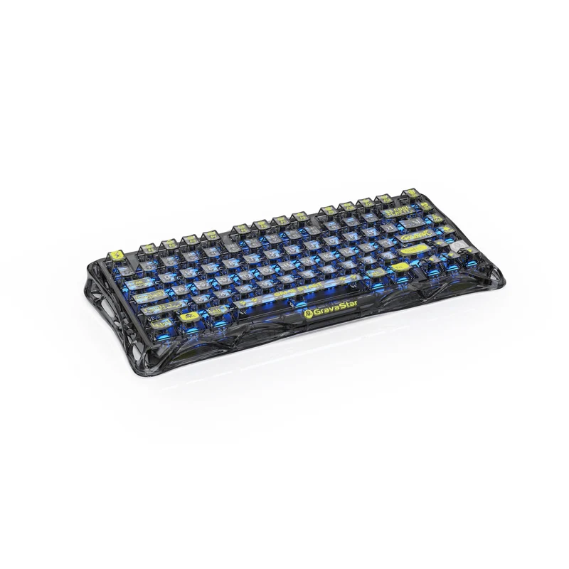 GravaStar Mercury K1 Lite Gaming Mechanical Keyboard (Transparent Black)